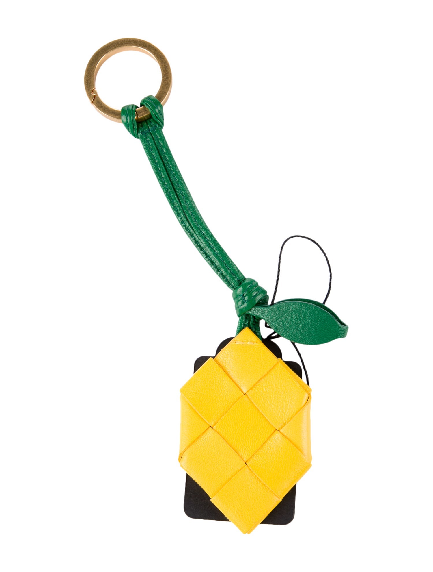 Bottega Veneta Leather Lemon Shaped Bag Charm - Yellow Keychains