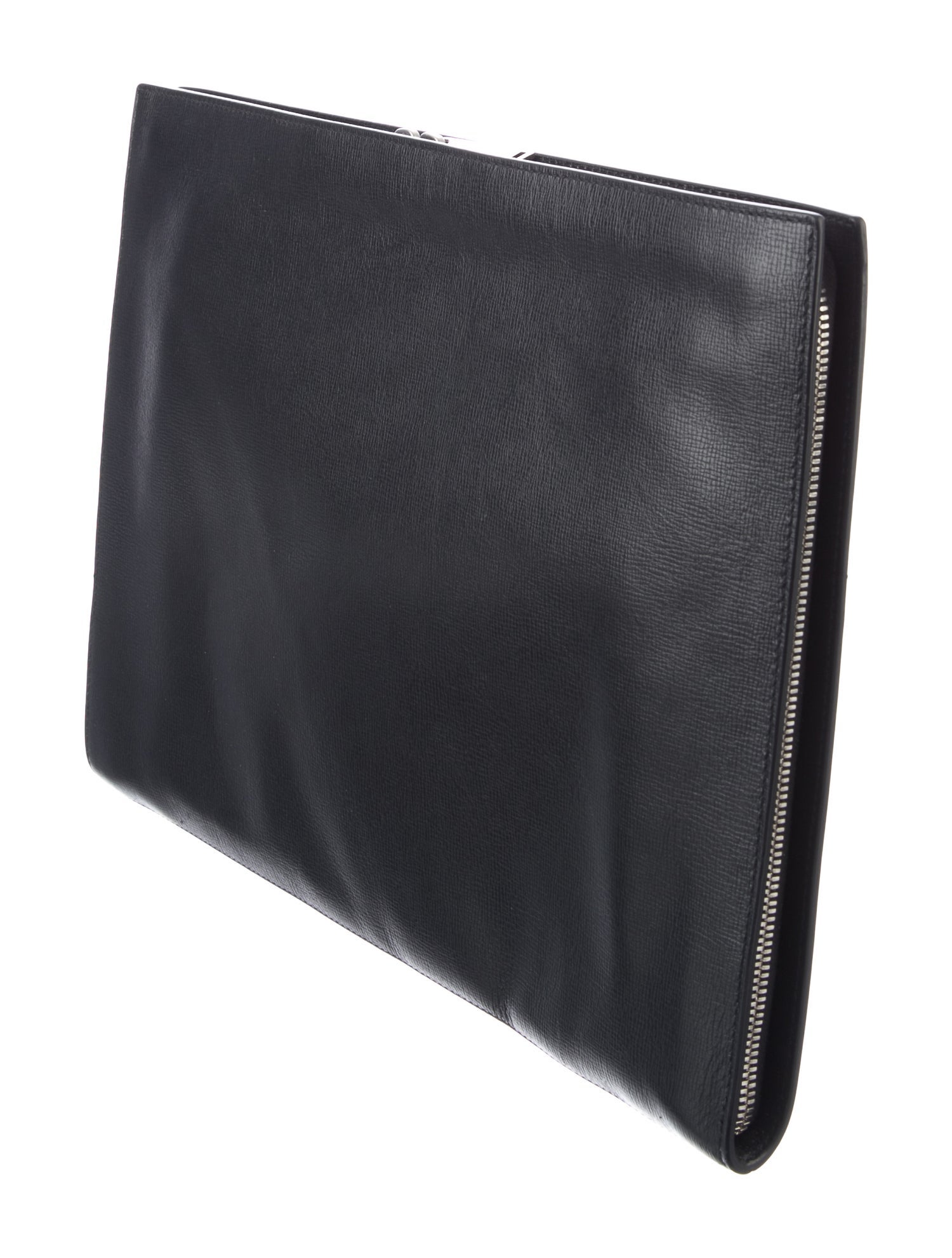 Bottega Veneta★素敵！Leather Document Case Bottega Veneta Blue Woven Leather Document Case