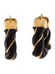 Bottega Veneta Veneta Leather Triangle Twist Hoop Earrings