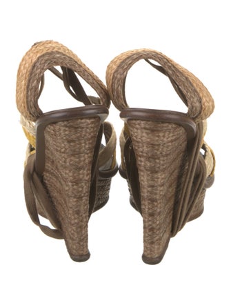 Bottega Veneta Raffia Colorblock Pattern Espadrilles