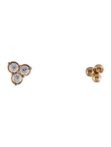 Bottega Veneta Stud Enamel & Cubic Zirconia Set of 3 Earrings