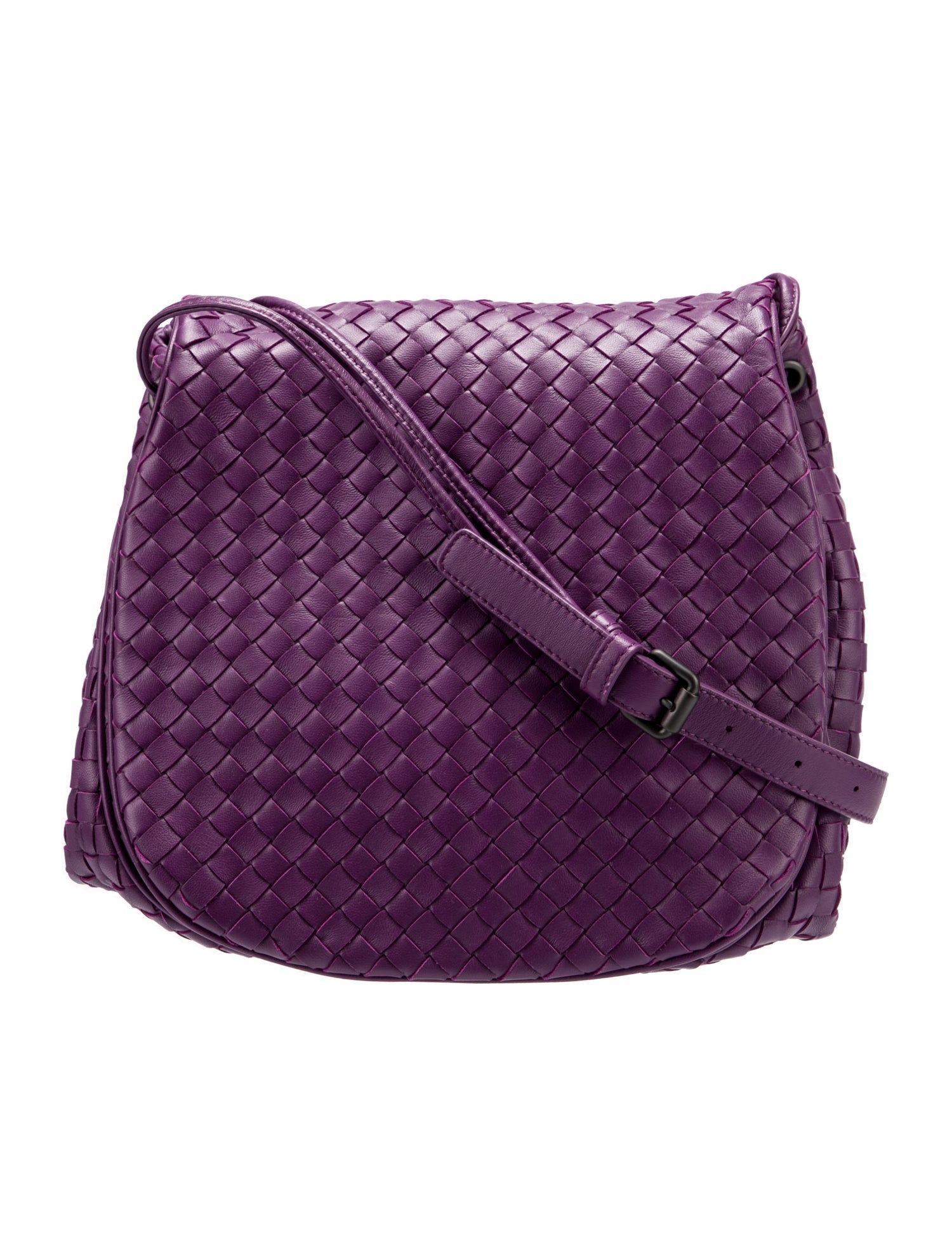 Bottega Veneta Intrecciato Leather Flap Crossbody Bag