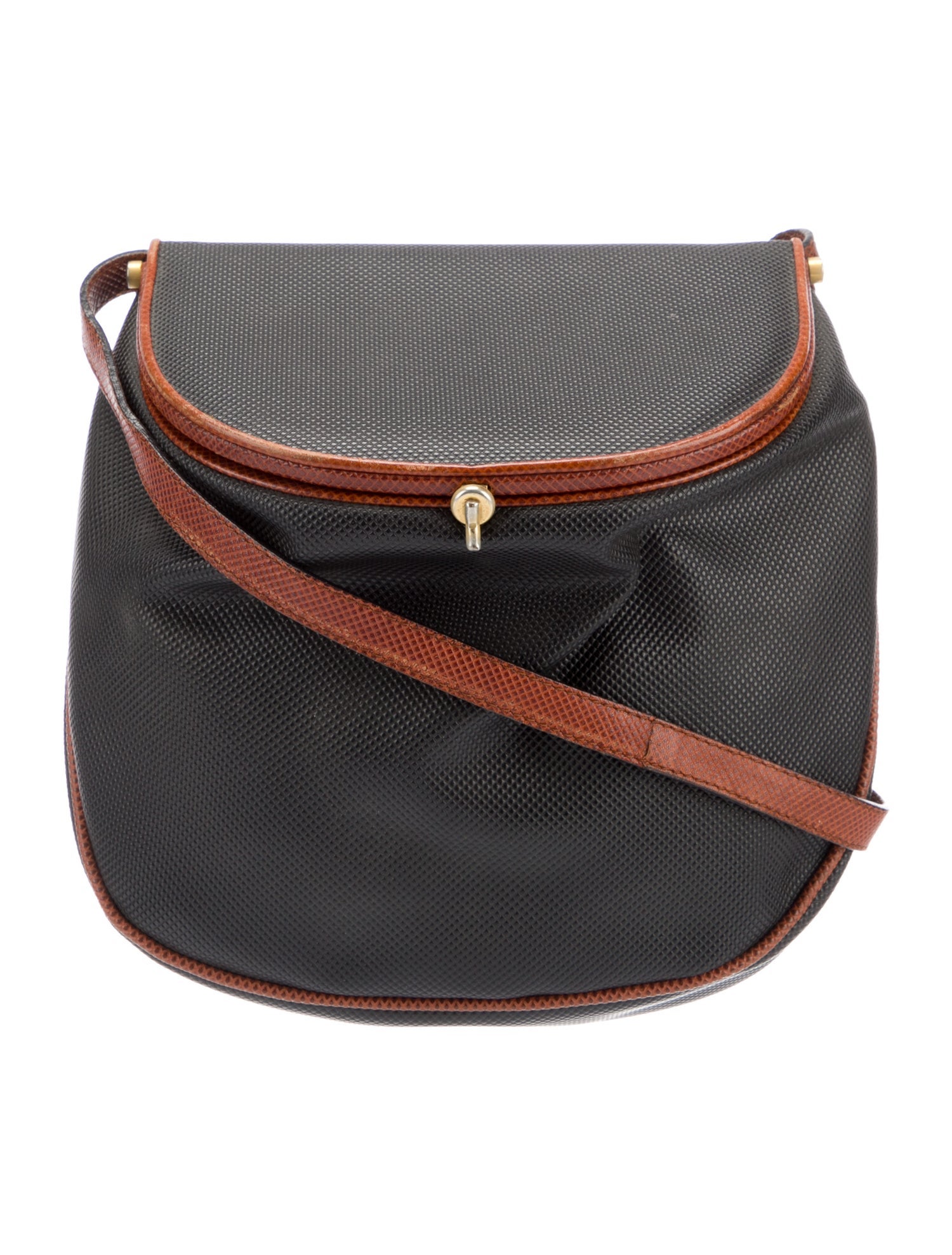 Bottega Vintage Marco Polo Crossbody Bag Black Crossbody Bags
