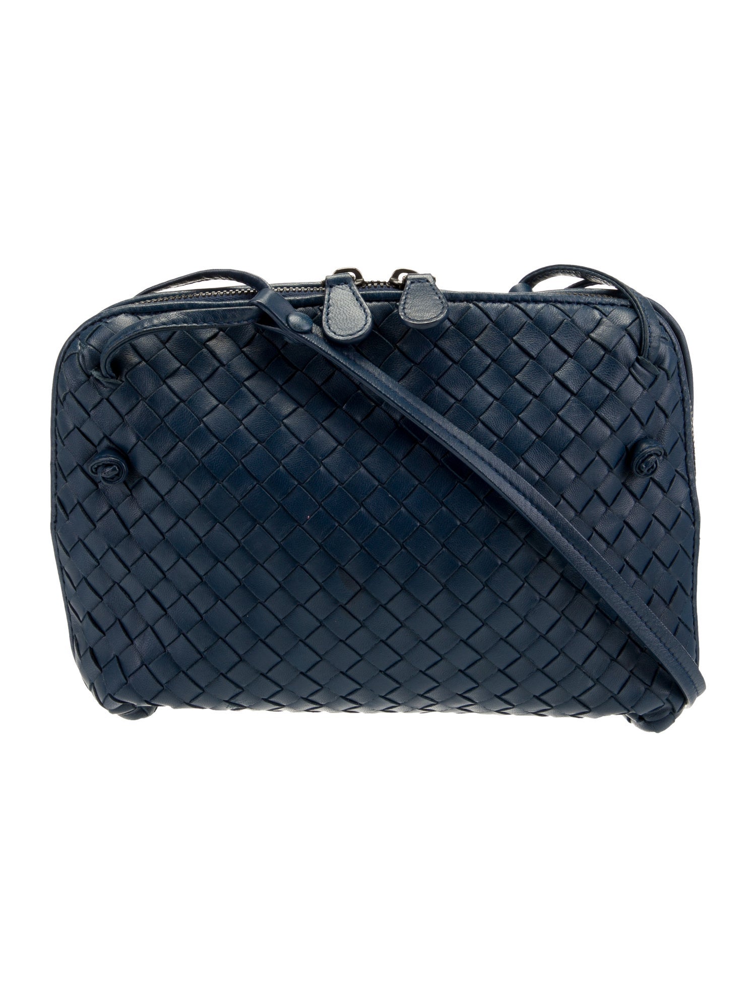 Bottega Intrecciato Packable Messenger Bag Black Crossbody
