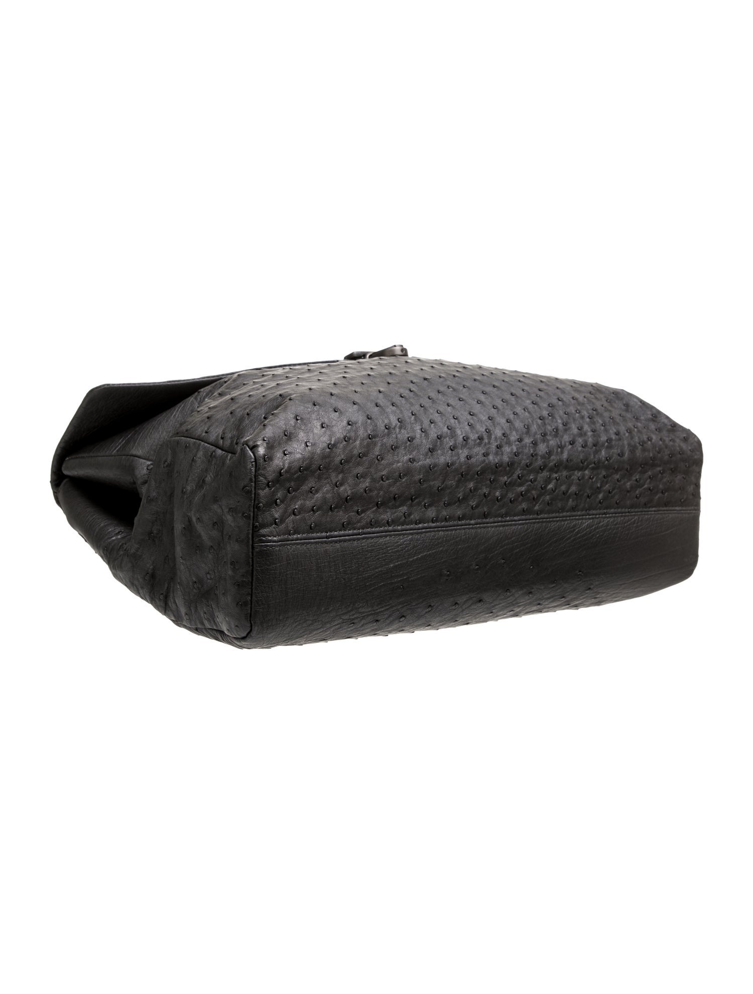Bottega Veneta Ostrich Briefcase - Black Briefcases, Bags