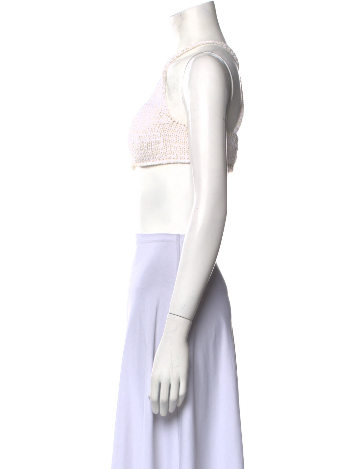 Bottega Veneta Halterneck Sleeveless Crop Top