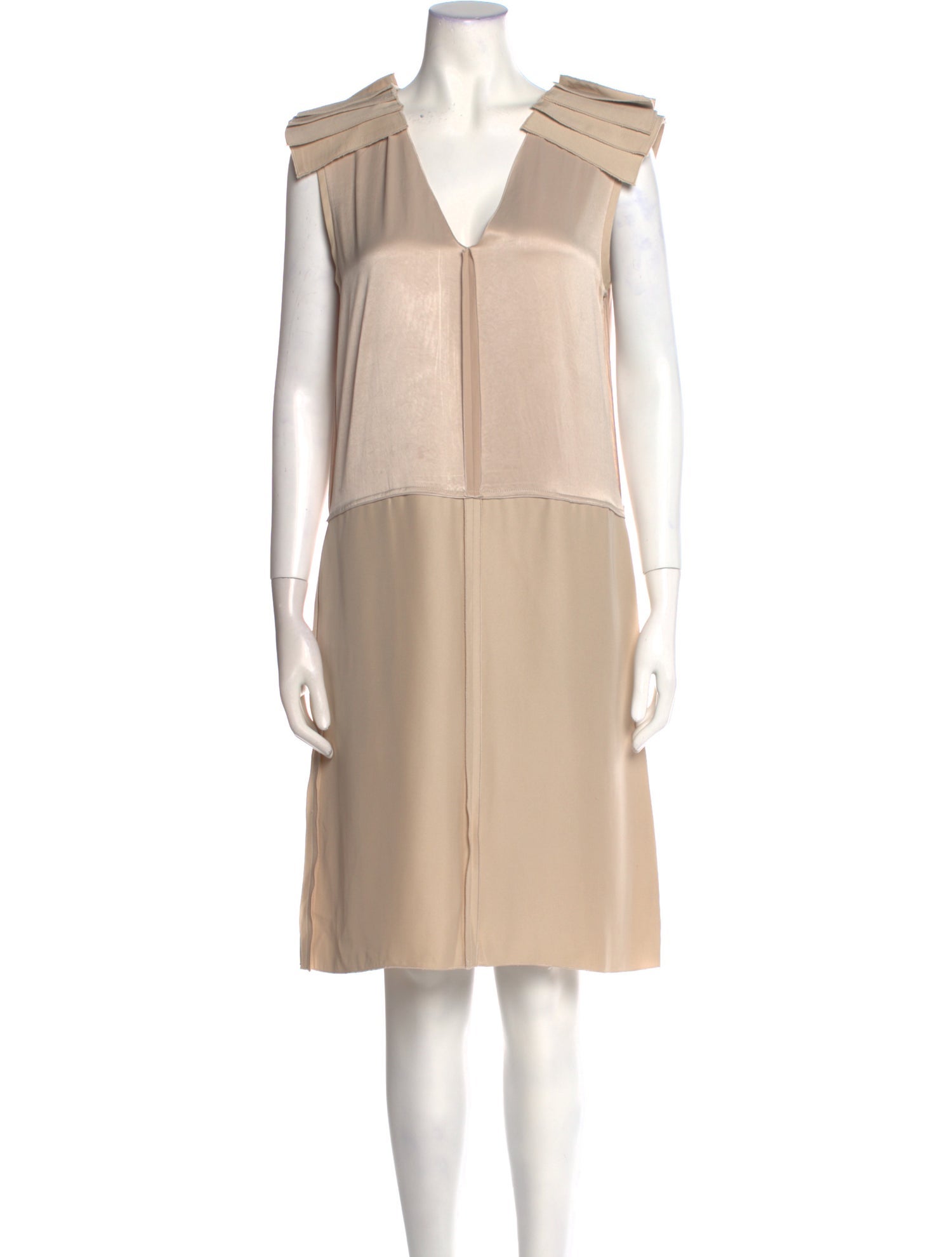 Bottega Veneta V-Neck Knee-Length Dress