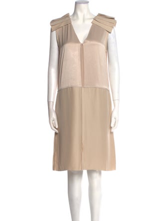 Bottega Veneta V-Neck Knee-Length Dress