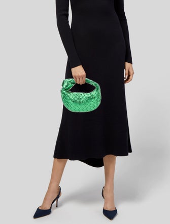 Bottega Veneta Intrecciato Metallic Mini Jodie Hobo