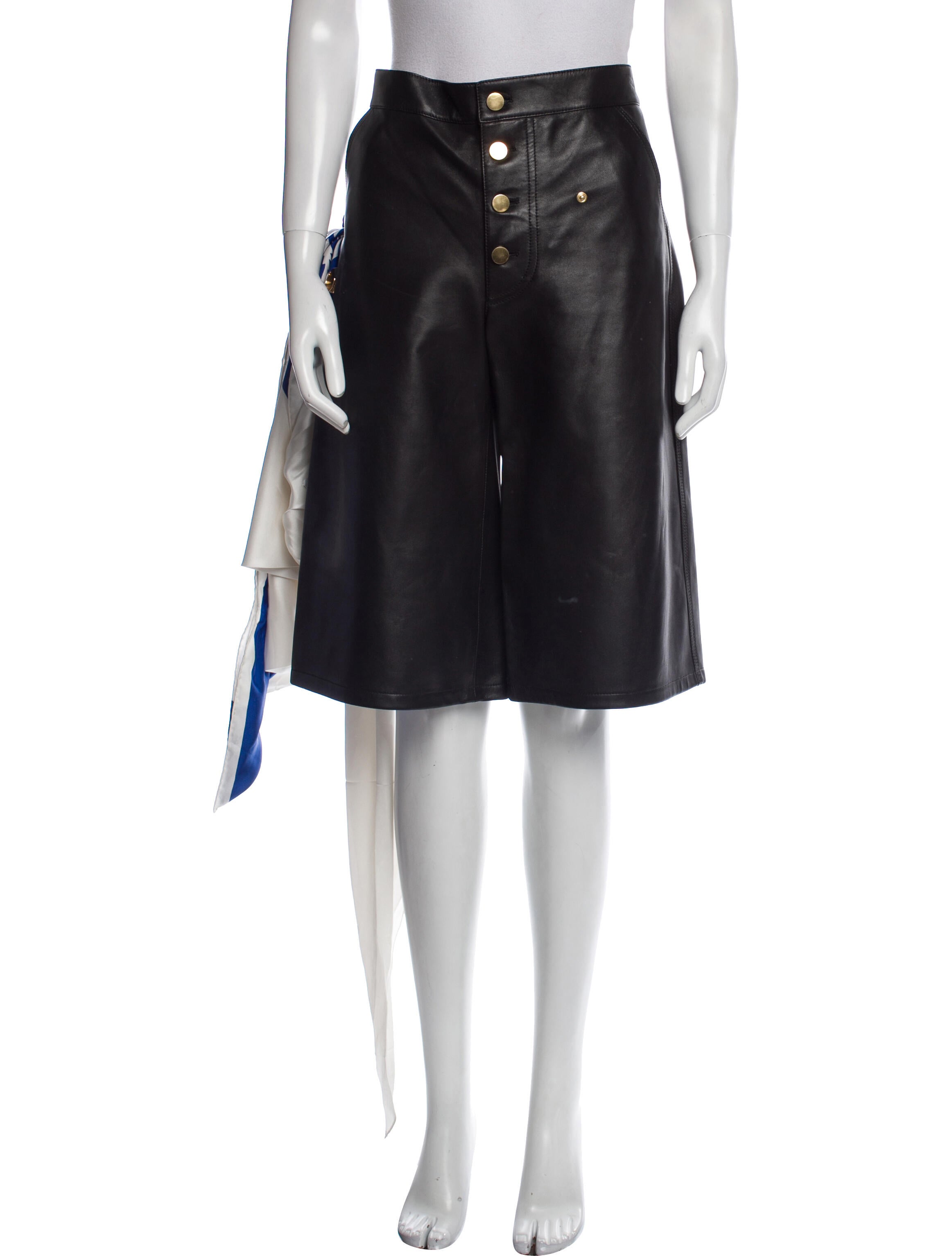 Bottega Veneta Lamb Leather Knee-Length Shorts w/ Tags