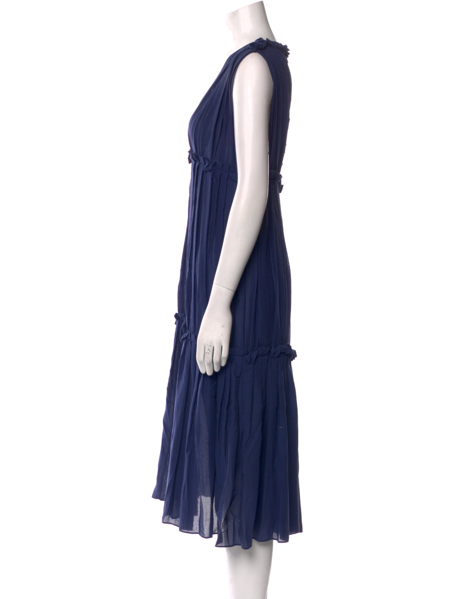 Bottega Veneta V-Neck Long Dress