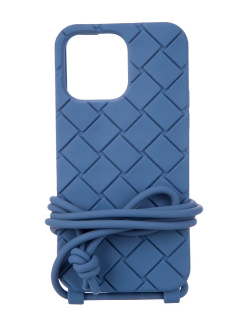 Bottega Veneta Intrecciato Rubber iPhone Case with Lanyard