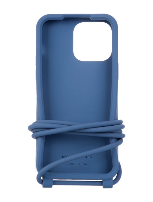 Bottega Veneta Intrecciato Rubber iPhone Case with Lanyard