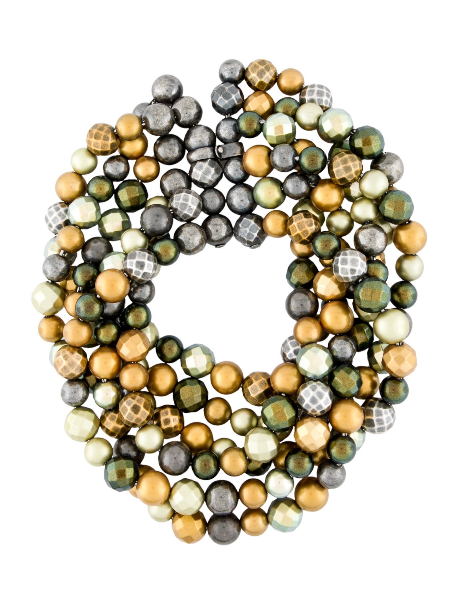 Bottega Veneta Bead Scarabee Multistrand Necklace