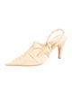 Bottega Veneta Lambskin Pleated Accents Slingback Pumps