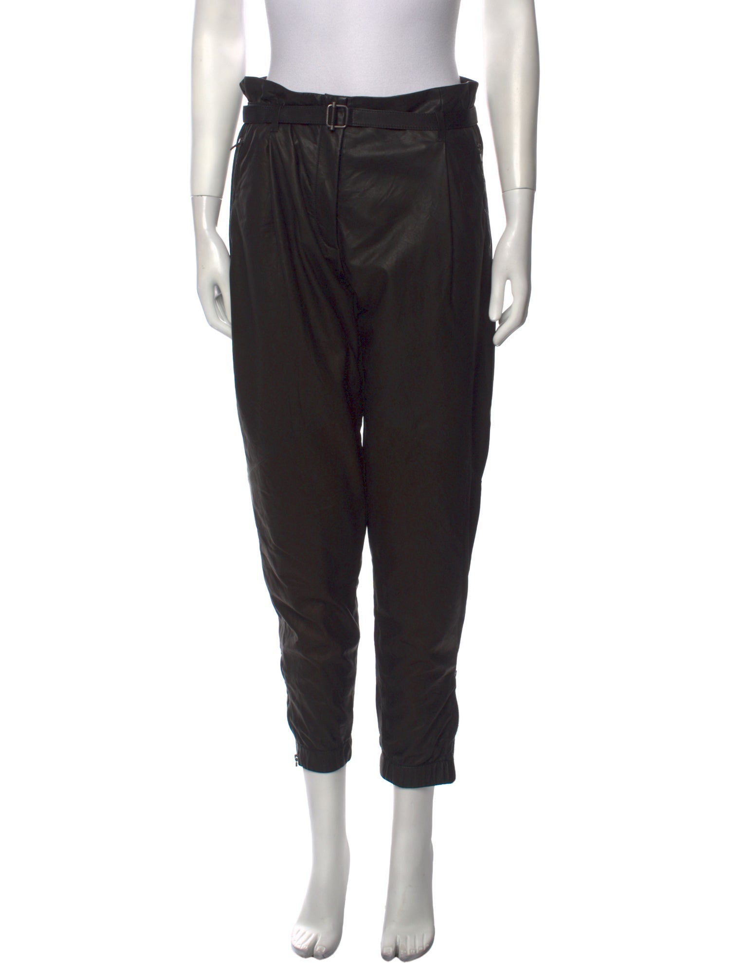 Bottega Veneta Leather Straight Leg Pants
