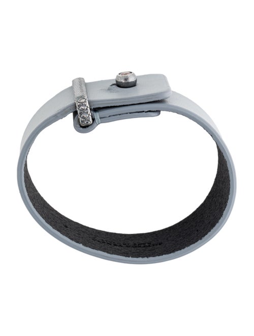 Bottega Veneta Cubic Zirconia Leather Wrap Bracelet