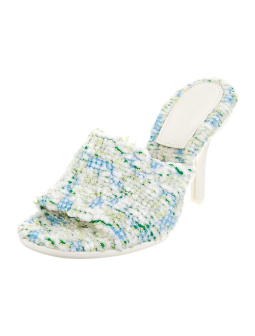 Bottega Veneta Tweed Tweed Pattern Slides