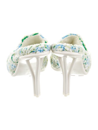 Bottega Veneta Tweed Tweed Pattern Slides