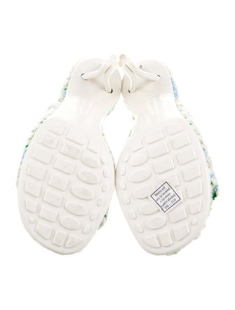 Bottega Veneta Tweed Tweed Pattern Slides