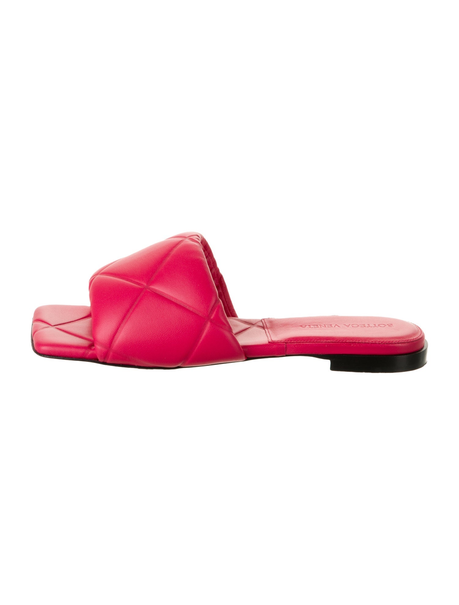 Bottega Leather Slides Pink Sandals, Shoes BOT281948 The