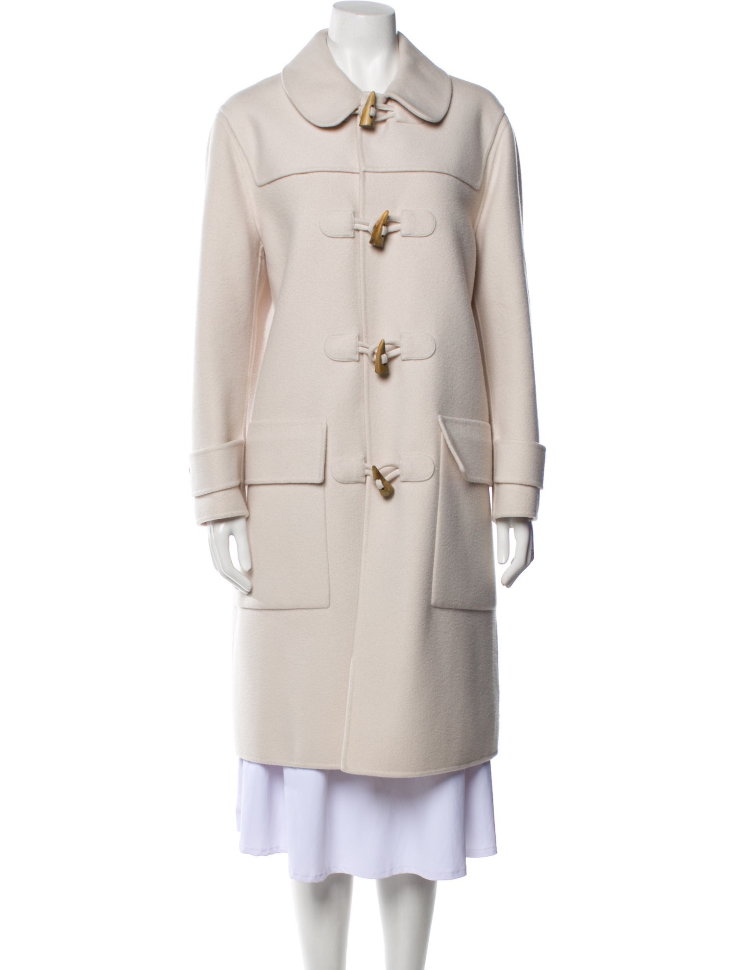 Bottega Cashmere Peacoat Neutrals Coats, Clothing BOT282120