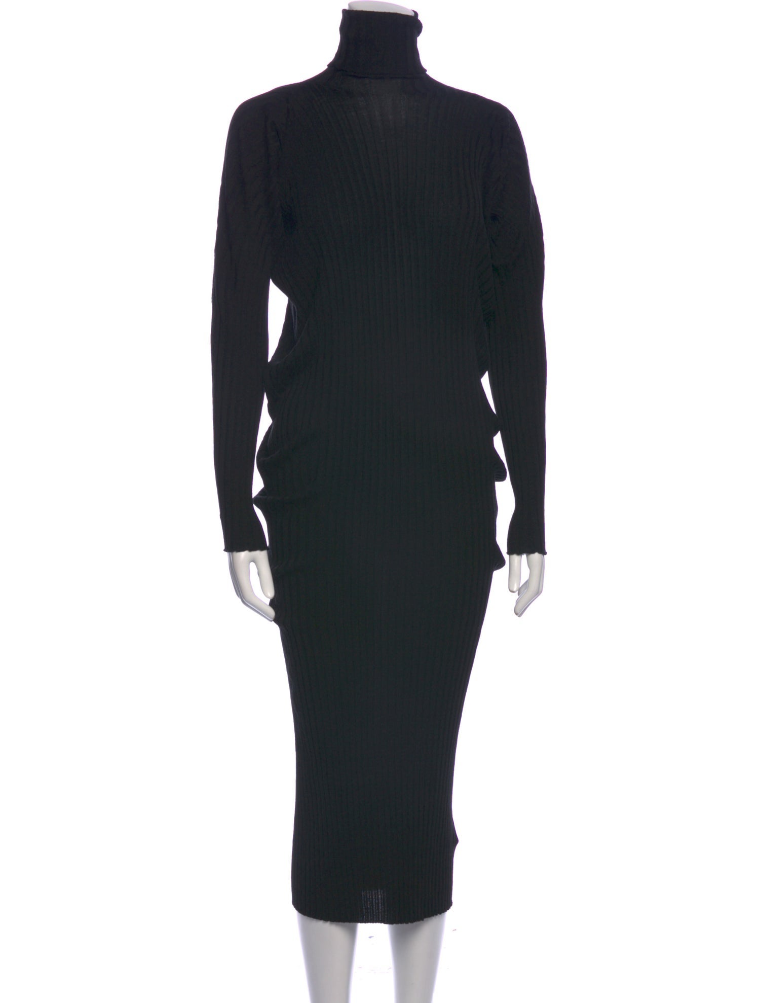 Bottega Veneta★素敵！Black Wool-Blend Dress Strapless wool midi dress in black - Bottega Veneta | Mytheresa