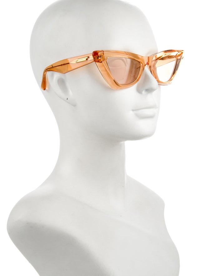 Bottega CatEye Mirrored Sunglasses Orange Sunglasses