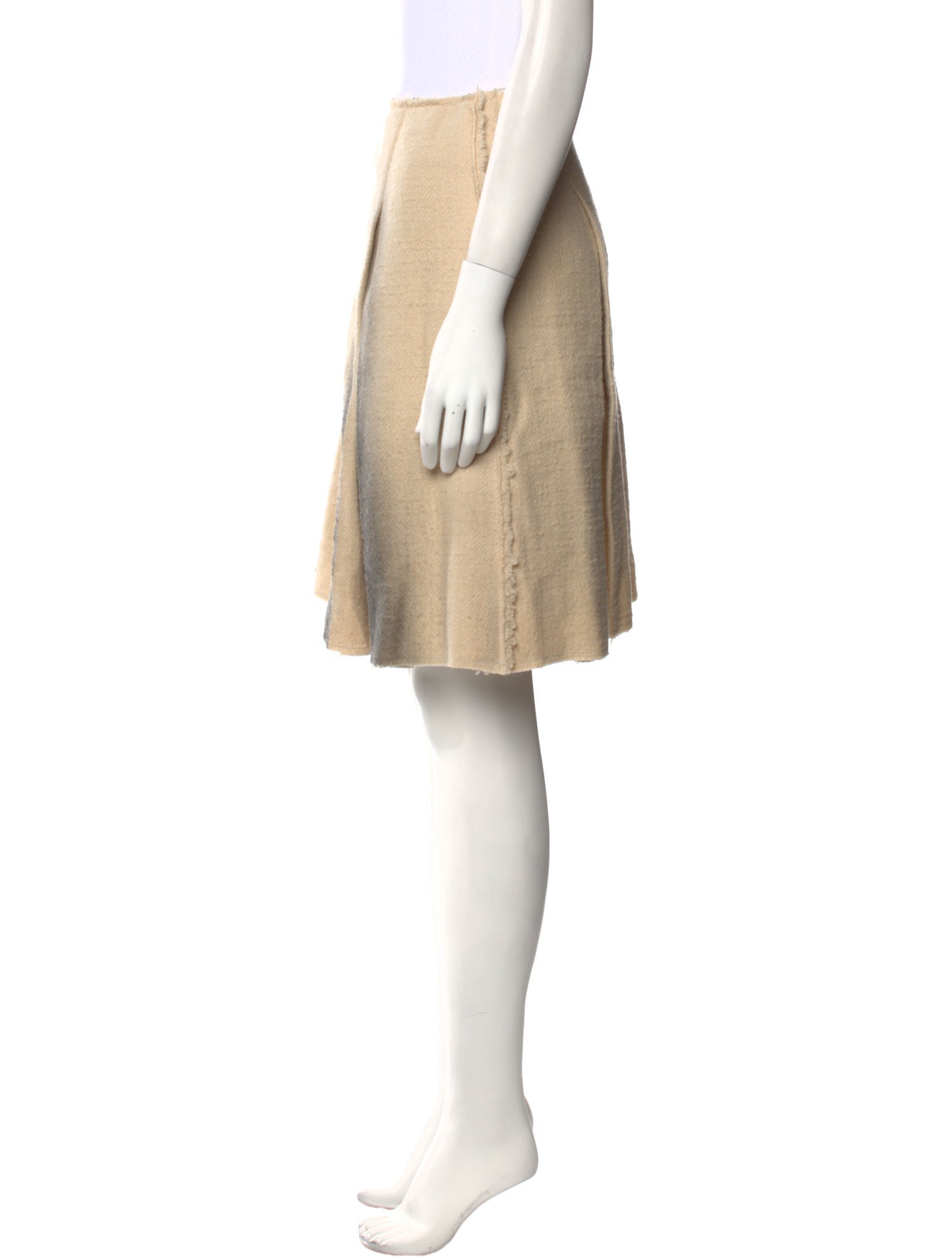 Bottega Veneta Fringe Trim Accent Knee-Length Skirt