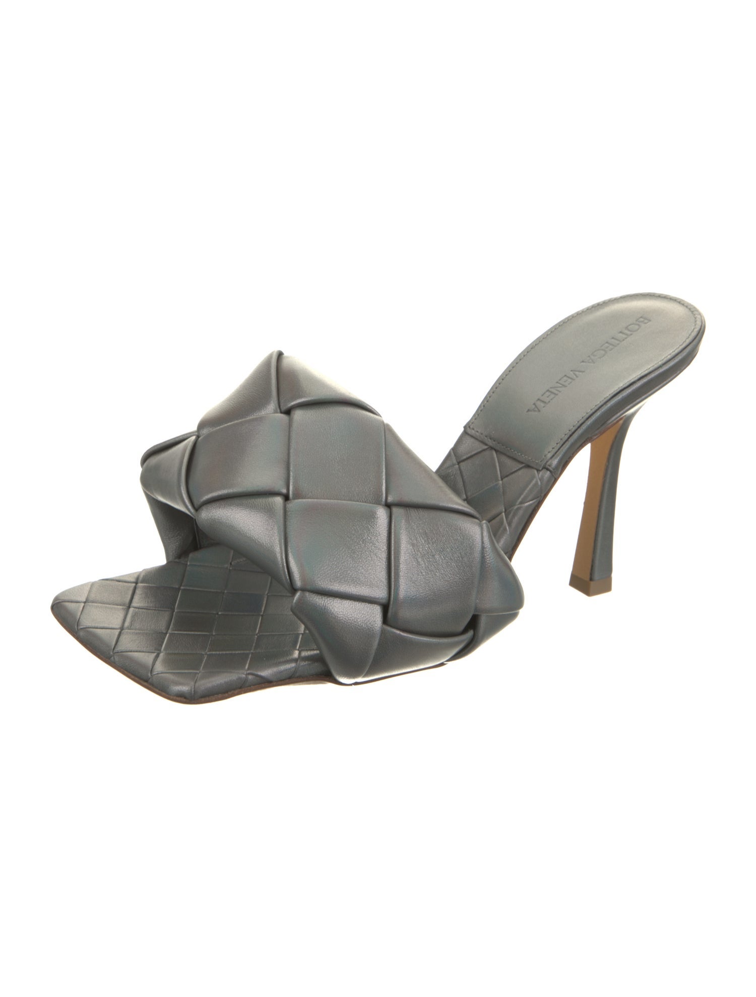 Bottega Veneta Intrecciato Weave Leather Slides