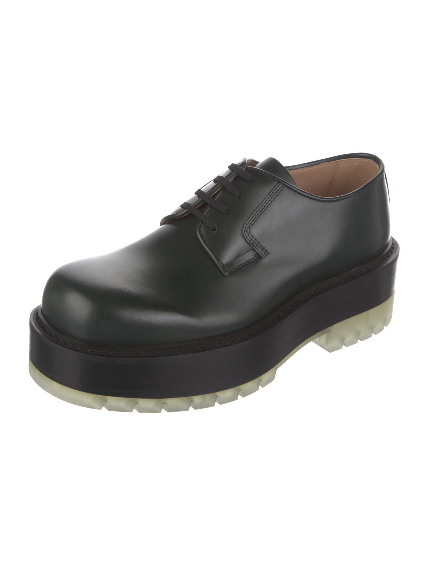 靴 archive Bottega Veneta Leather Shoes Bottega Veneta Leather Oxfords w/ Tags - Black Flats, Shoes