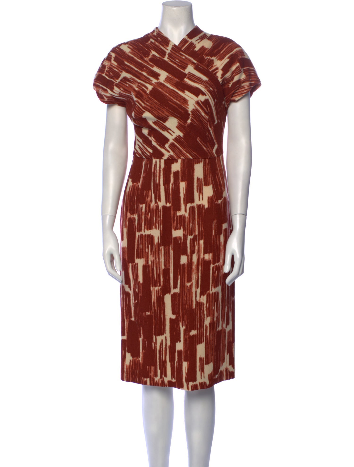 Bottega Veneta Virgin Wool Midi Length Dress