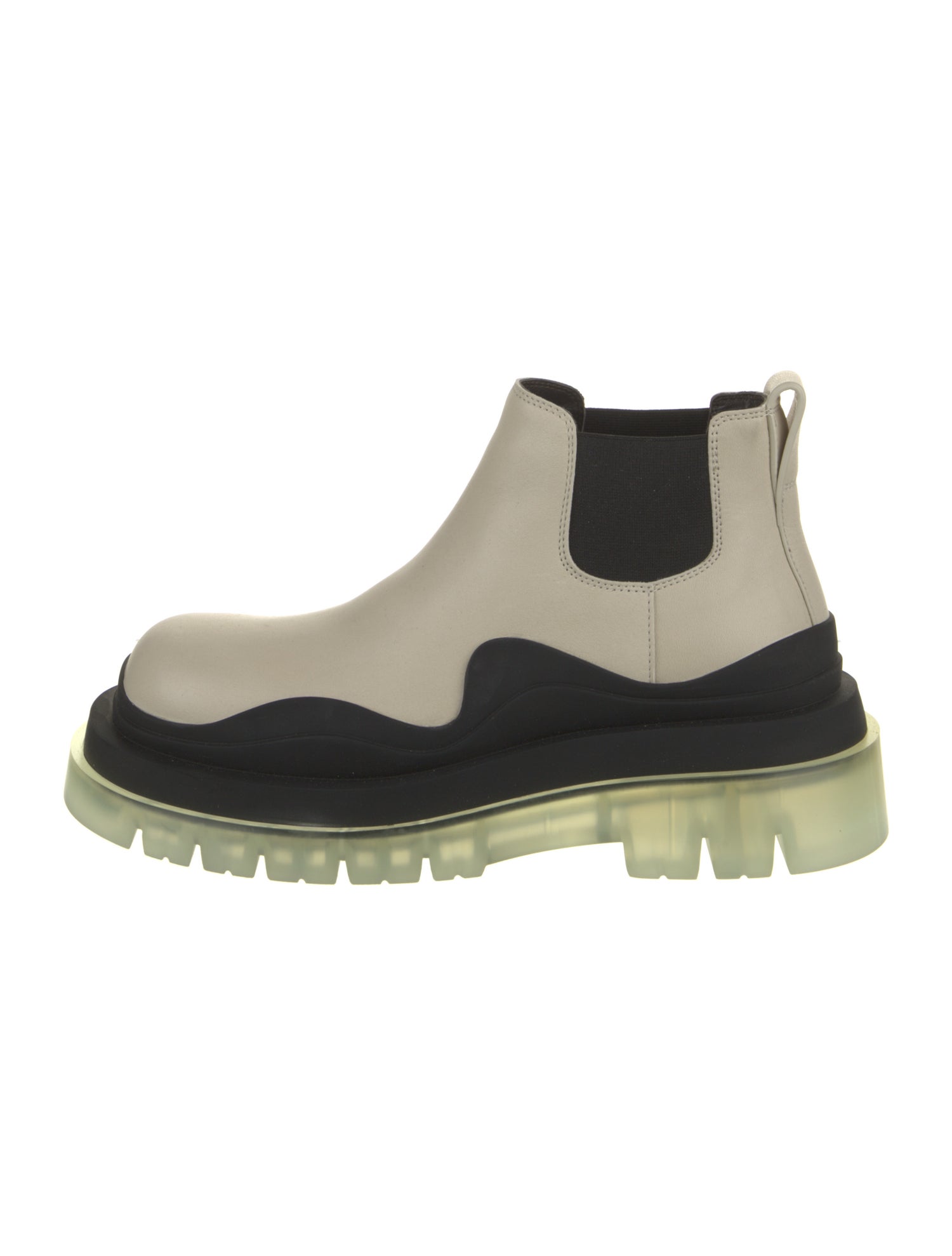 Bottega Veneta Leather Colorblock Pattern Chelsea Boots