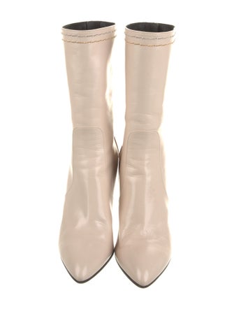 Bottega Veneta Leather Chain-Link Accents Sock Boots