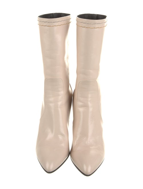 Bottega Veneta Leather Chain-Link Accents Sock Boots