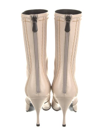 Bottega Veneta Leather Chain-Link Accents Sock Boots