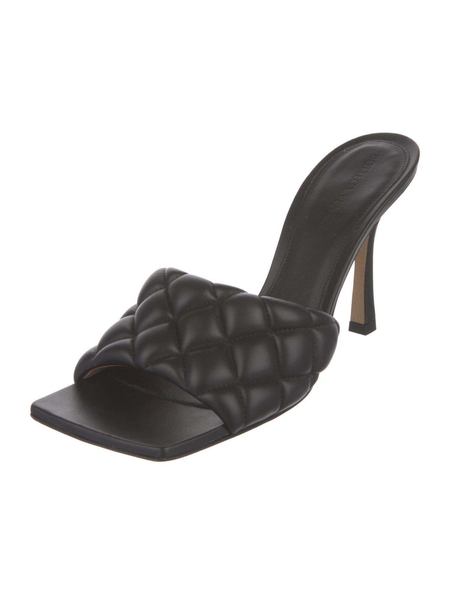 Bottega Veneta Quilted Pattern Leather Slides