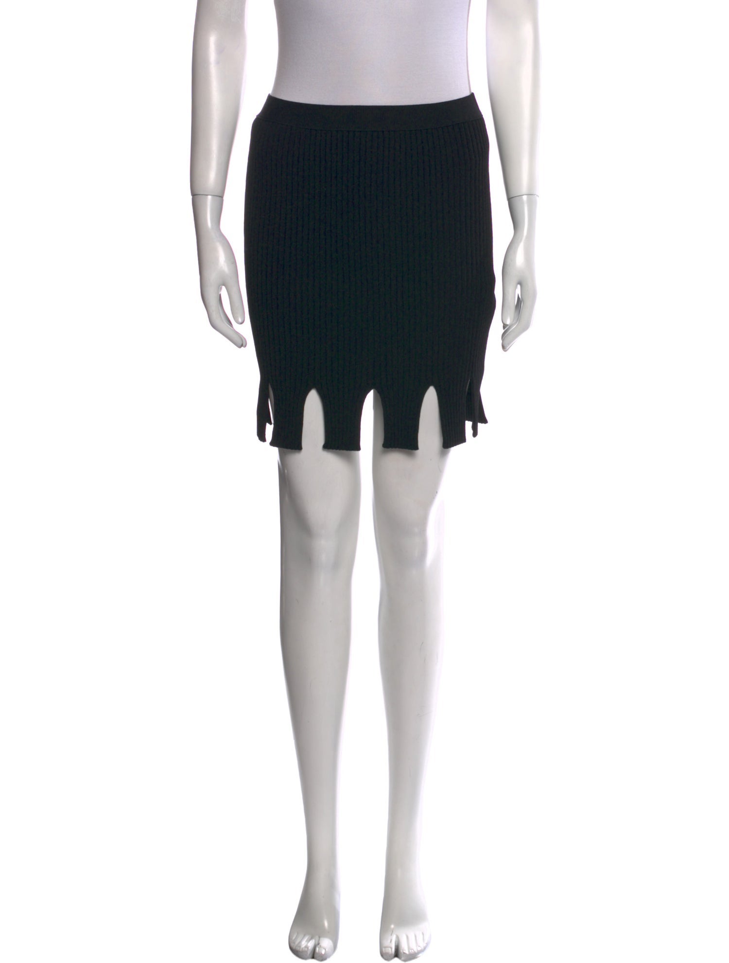 Bottega Veneta Fringe Trim Accent Mini Skirt