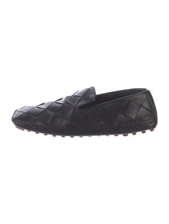 Bottega Veneta Intrecciato Weave Leather Loafers