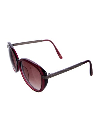 Bottega Veneta Intrecciato Weave Cat-Eye Sunglasses