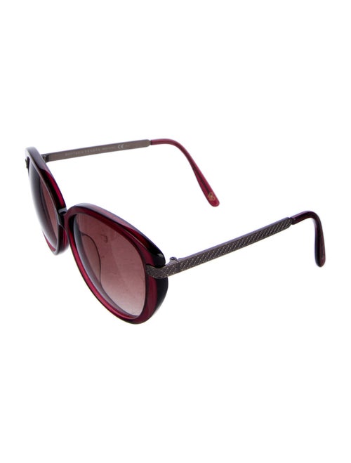 Bottega Veneta Intrecciato Weave Cat-Eye Sunglasses