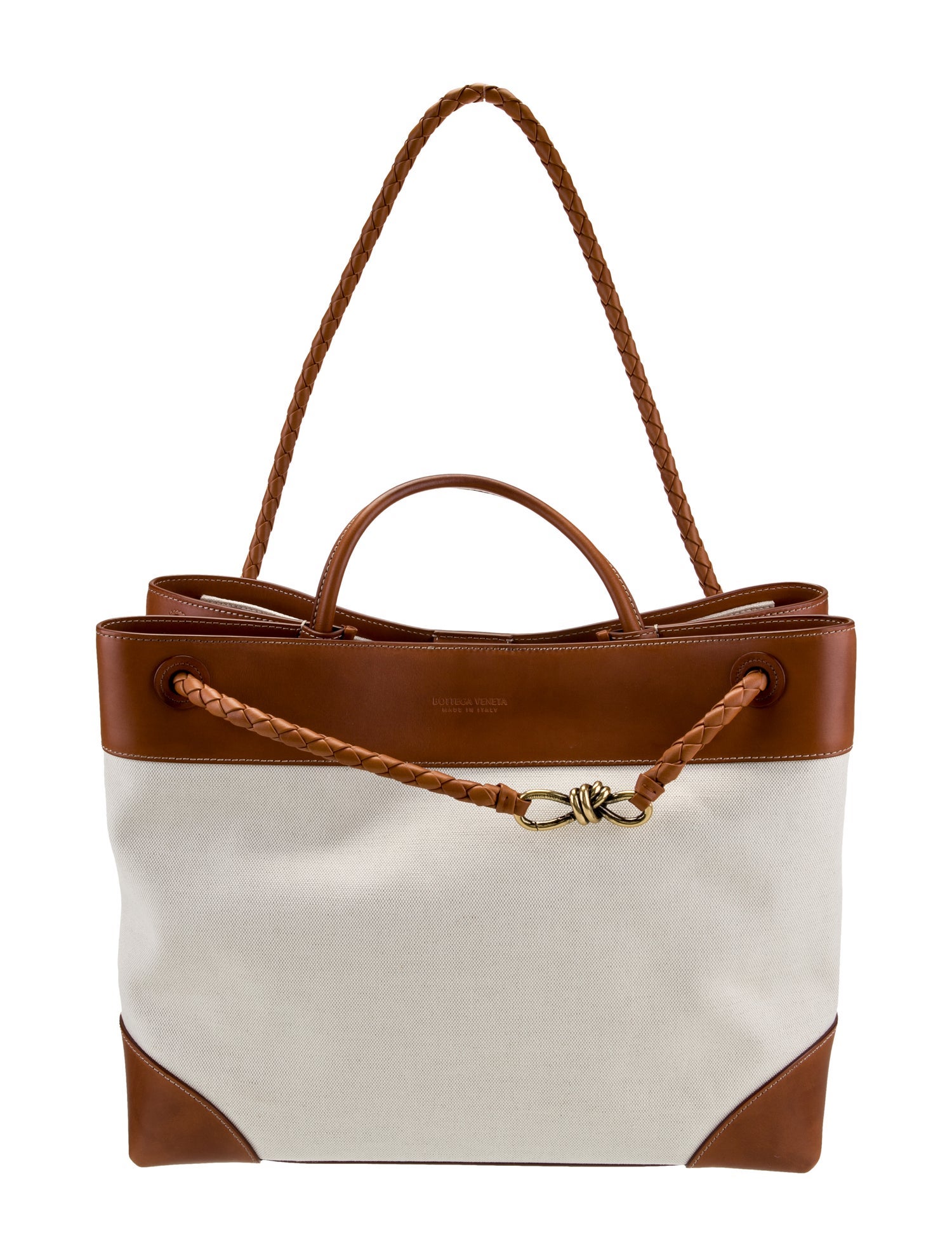 Bottega Veneta Andiamo Canvas Tote Large