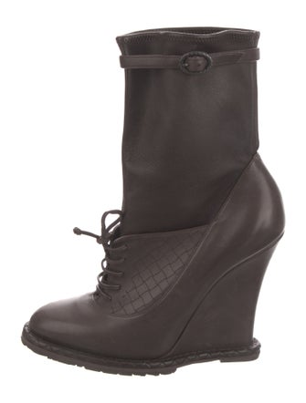 Bottega Veneta Leather Lace-Up Boots