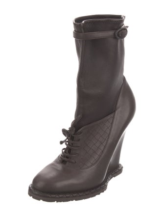 Bottega Veneta Leather Lace-Up Boots