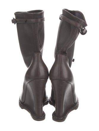Bottega Veneta Leather Lace-Up Boots
