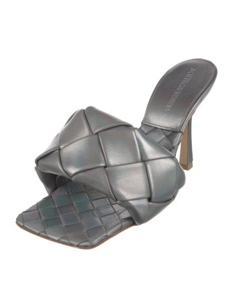 Bottega Veneta Intrecciato Weave Leather Slides