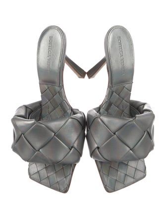 Bottega Veneta Intrecciato Weave Leather Slides