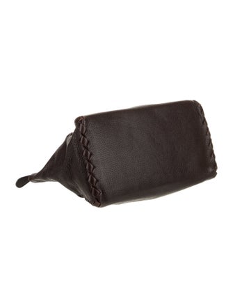 Bottega Veneta Leather Zip Top Pouch