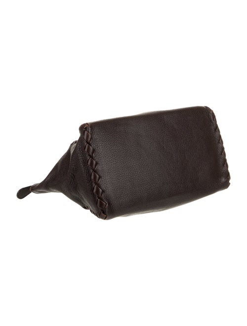 Bottega Veneta Leather Zip Top Pouch