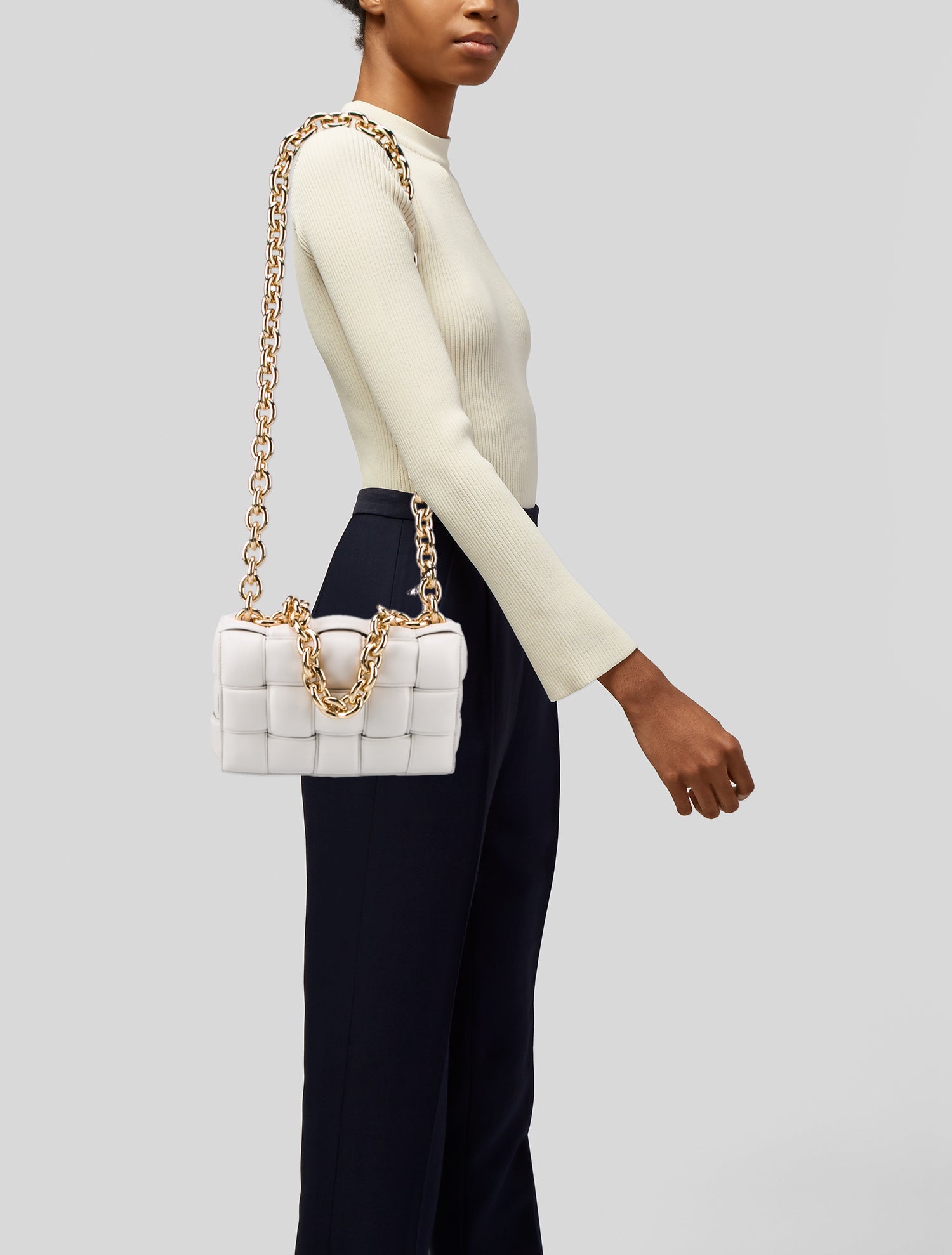 Bottega Veneta Intrecciato Chain Padded Cassette